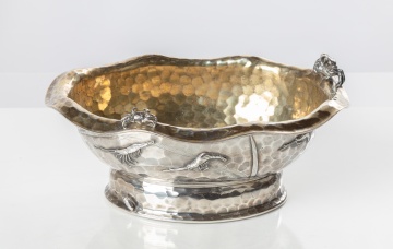 Tiffany & Co. Silver Japanese Style Center Bowl, Attributed to Edward C. Moore