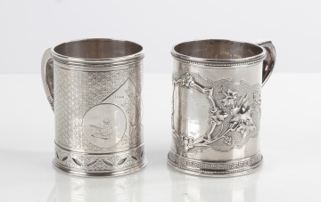 Two Early Tiffany & Co. Sterling Silver Mugs