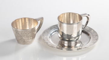 Sterling Silver Child's Plate & Cups, Including  Tiffany & Co.