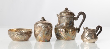 French Sterling Silver Demitasse Tea Service