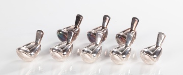 Eight Christofle Silver-Plate Bird Form "Piccolo"  Place Card Holders