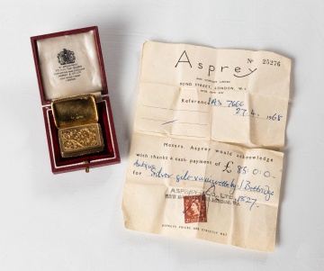 William IV Antique English Silver-Gilt Vinaigrette, 1830