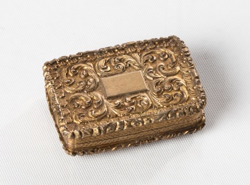 William IV Antique English Silver-Gilt Vinaigrette, 1830