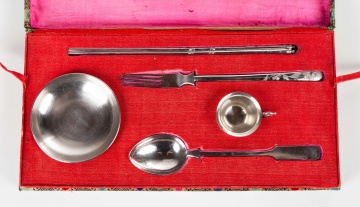 Chinese Sterling Silver Tableware Suite