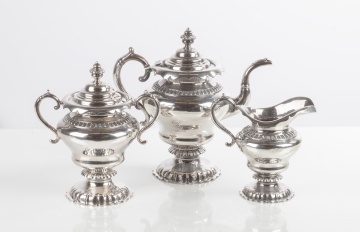 Gale, Wood, & Hughes Three-Piece Silver Tea & Coffee Service
