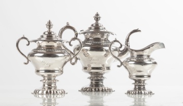 Gale, Wood, & Hughes Three-Piece Silver Tea & Coffee Service