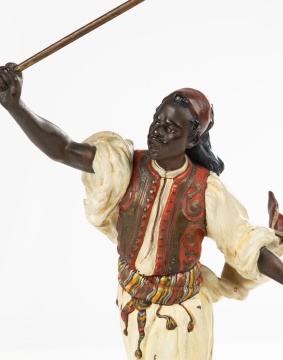 Franz Xaver Bergmann (Austrian, 1861-1936) "Running Warrior"