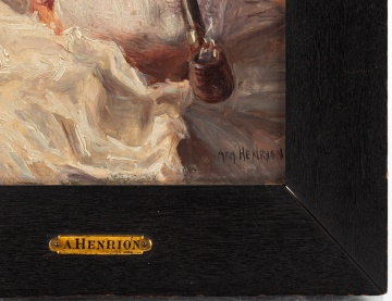 Armand Francois Joseph Henrion (French, 1875-1958) Clown Smoking Pipe