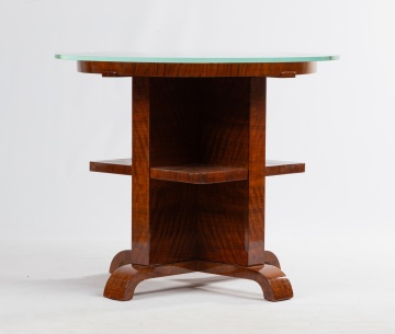 Art Deco Burl Walnut Occasional Table