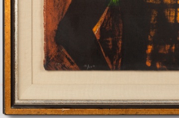 Rufino Tamayo (Mexican, 1899-1991) Hombre en Fondo Verde (Man on Green Background)