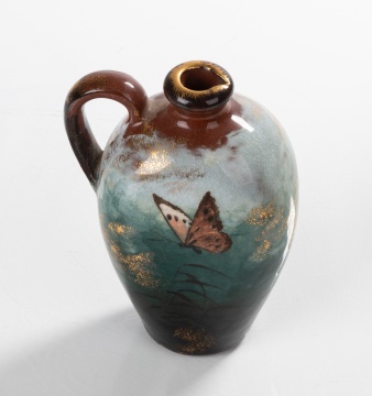 Early Rookwood Art Pottery Cabinet Ewer with Butterfly