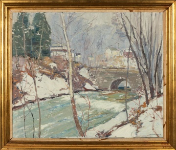 Milton W. Holm (American, 1903-1999) "Village Outskirts"