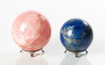 Lapis Lazuli & Pink Rose Quartz Spheres