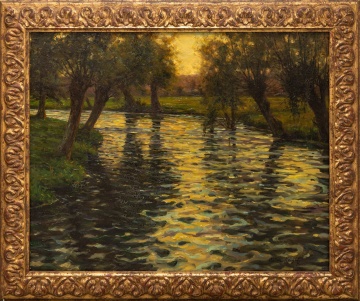 Louis Aston Knight (American, 1873-1948) "Sunset at Noisy-le-Grand"