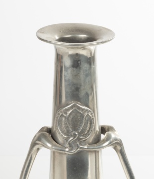 Pair of Archibald Knox (1865-1933) Tudric Twin-Handled Vases