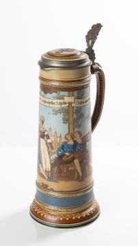 Mettlach Stein "Drinker with the Owner of Zur Linde"