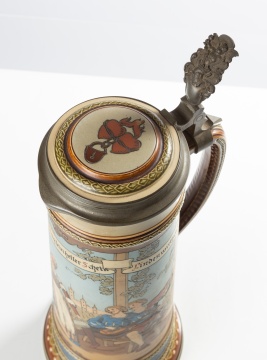 Mettlach Stein "Drinker with the Owner of Zur Linde"