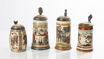 Four Mettlach Steins