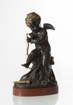 Bronze Sculpture of a Cupid, After Lemire