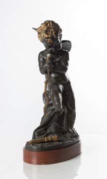 Bronze Sculpture of a Cupid, After Lemire