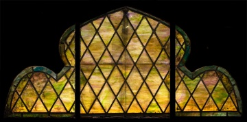 Tiffany Studios, Five Gothic Revival Leaded Glass Transom Windows