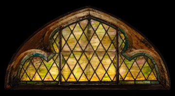 Tiffany Studios, Five Gothic Revival Leaded Glass Transom Windows