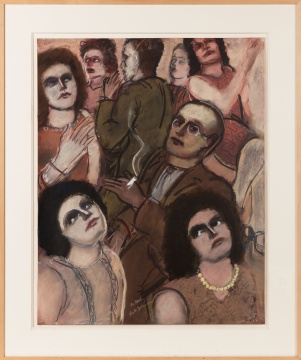 Lester Johnson (American, 1919-2010) "Passing Crowd"