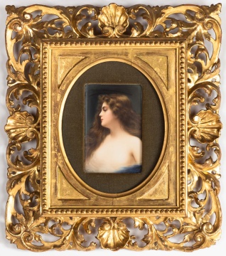 German Porcelain Portrait of a Young Lady, by Wagner