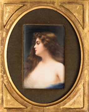 German Porcelain Portrait of a Young Lady, by Wagner
