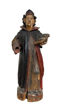 Venetian Figure of a Young Man, Carved & Polychrome Wood