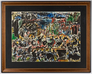 Robert Blair (American, 1912-2003) Watercolor of Buffalo Philharmonic Orchestra