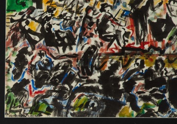 Robert Blair (American, 1912-2003) Watercolor of Buffalo Philharmonic Orchestra