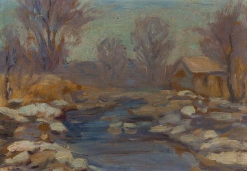 Bolton Coit Brown (American, 1864-1936) "Creek at Shady Woodstock"