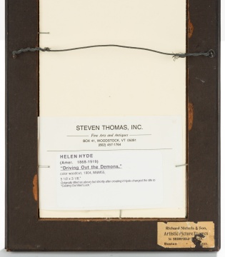 Helen Hyde (American, 1868-1919) "Driving out the Demons" (Casting out Bad Luck)