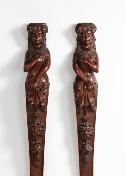 Pair of Architectural Maidens, Attributed to R. J. Horner