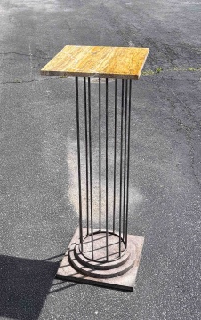 Travertine Top Pedestal