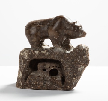 Inuit Grizzly Bear Soapstone Sculpture