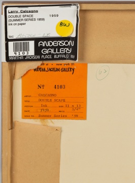 Lawrence Calcagno (American, 1913-1993) "Double Space"