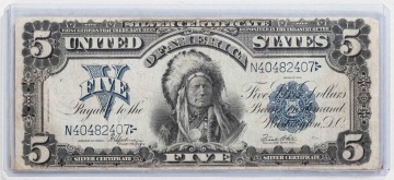 1899 $5 Oncpapa Indian Chief Silver Certificate