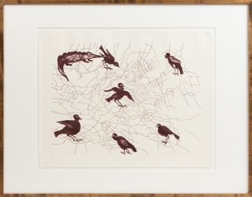 Francisco Toledo (Mexican, 1940-2019) Birds and Crocodile