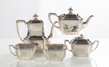 Five-Piece Tiffany & Co. Sterling Silver Tea & Coffee Set