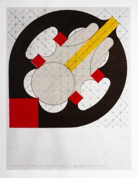 Gio Pomodoro (Italian, 1930 - 2002) Radial Dome, Structure and Tense Membrane