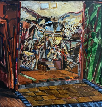 Robert Barnes (American, b. 1934) "The Presentation of the Great Masterpiece"