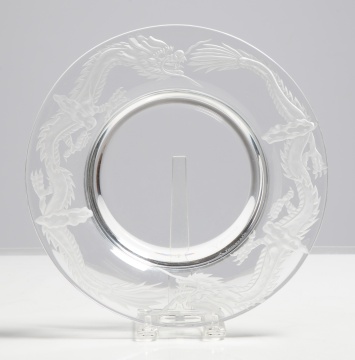 Tiffany & Co. Cut Crystal Dragon Plate