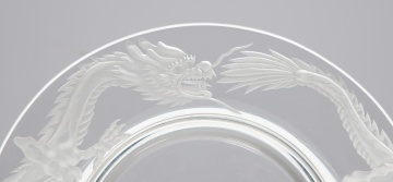 Tiffany & Co. Cut Crystal Dragon Plate