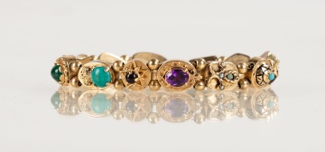 Ladies 14K Gold & Gemstone Bracelet
