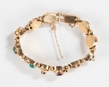 Ladies 14K Gold & Gemstone Bracelet