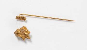 24K Gold Nugget & Nugget Stick Pin