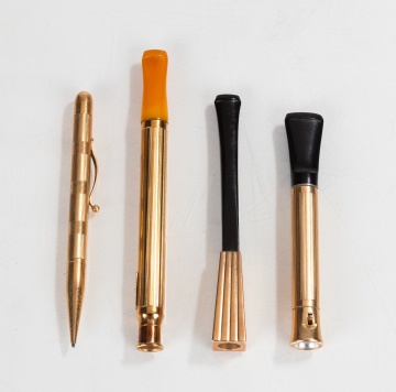 14K Gold Cigarette Holders & Pencil
