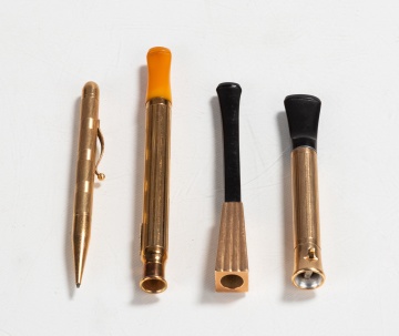 14K Gold Cigarette Holders & Pencil